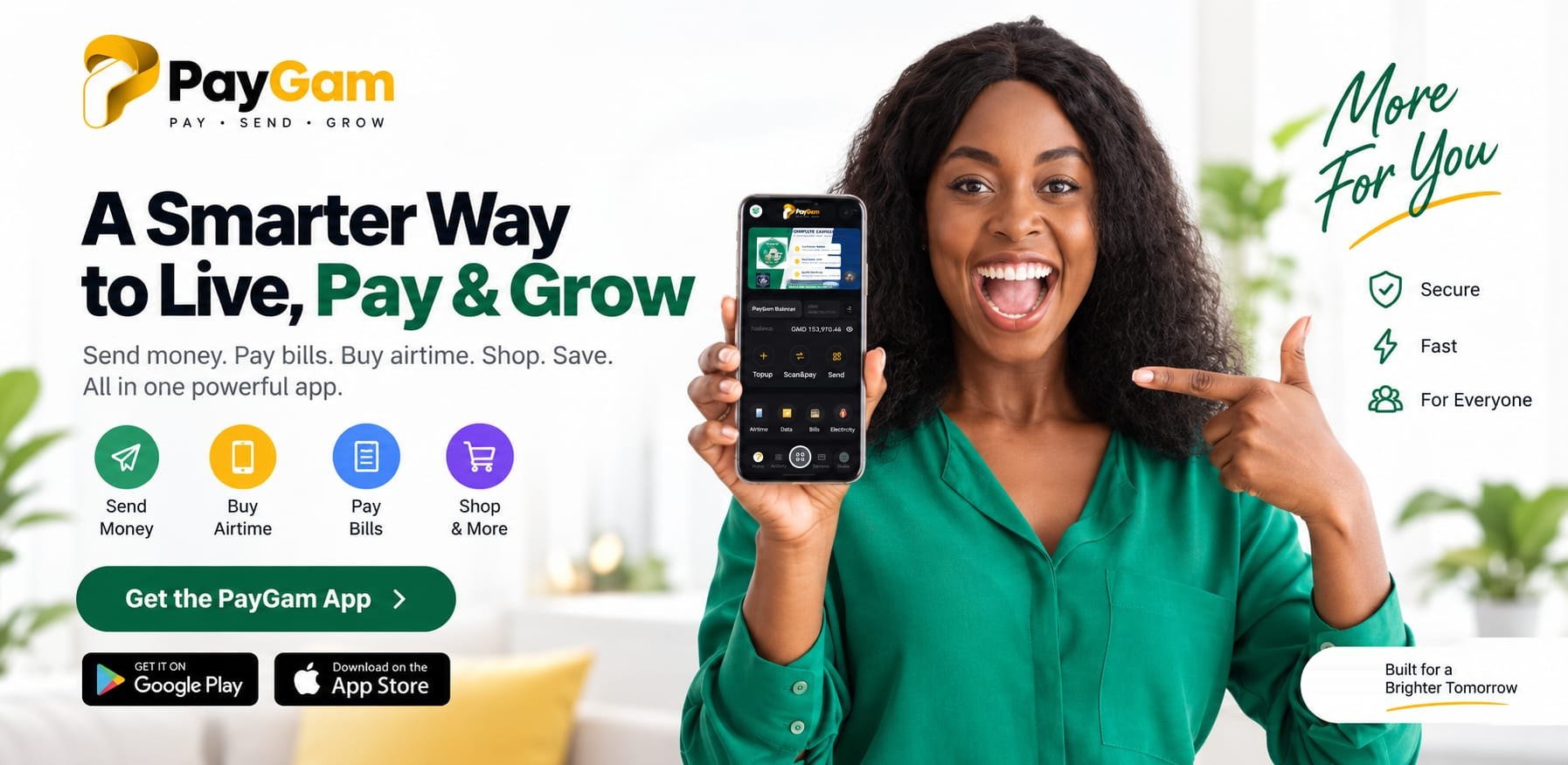 A Smarter Way to Live, Pay and Grow — the PayGam app