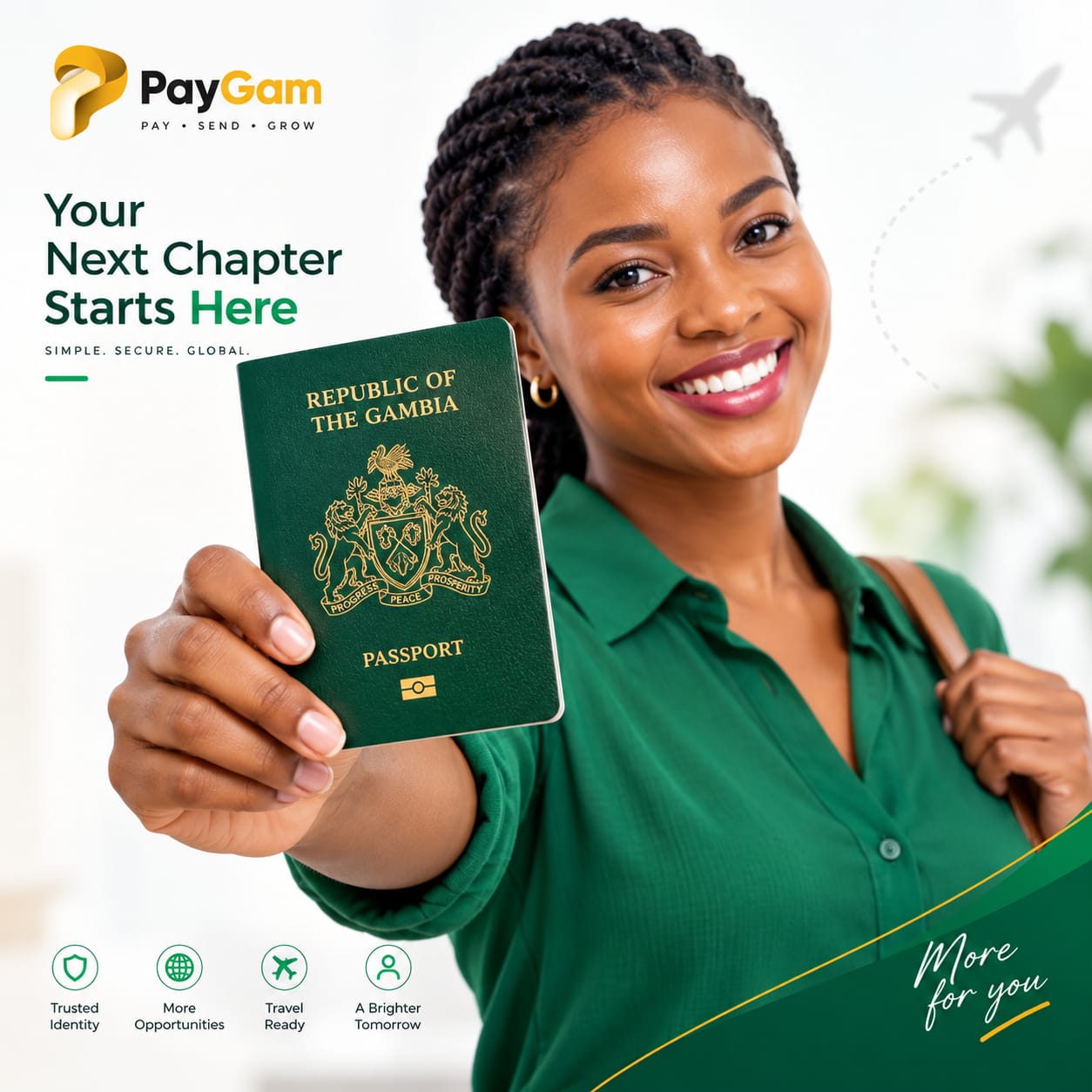 A PayGam customer holding a Gambian passport